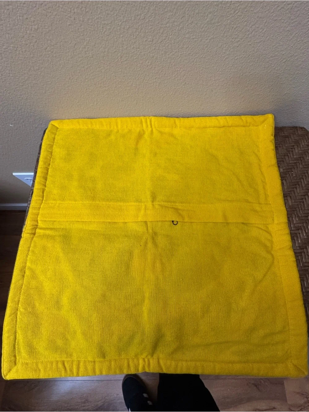 Yellow Embroidered Day of the Dead Cat Decorative Textile Throw Pillow Cover